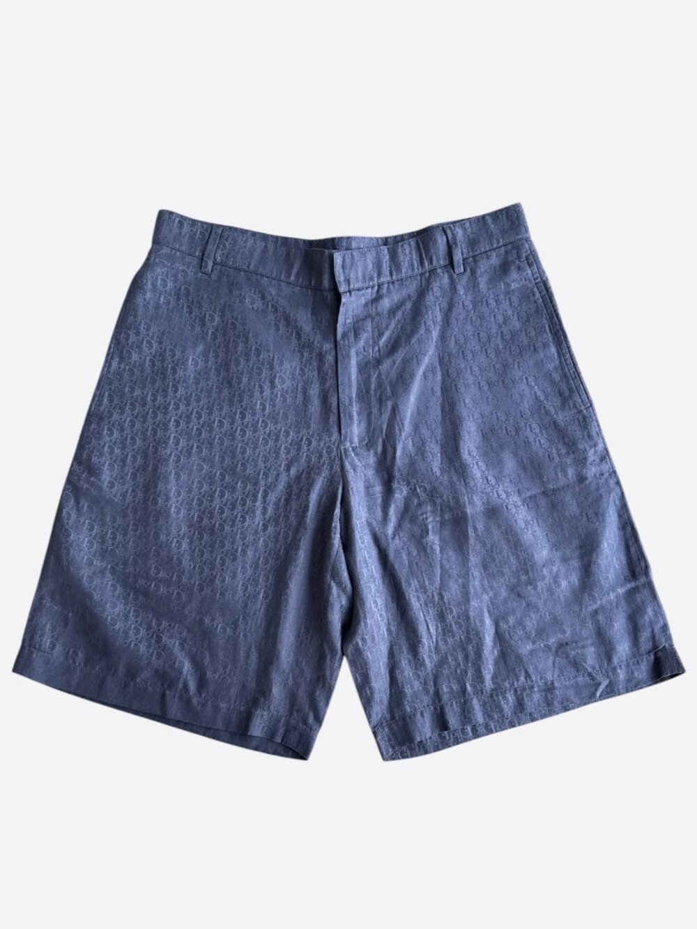 Dior Blue Oblique Silk Shorts